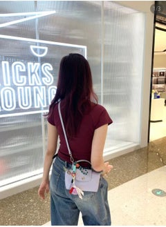 لونج شامب longchamp السيدات حقيبة يد ، حقيبة الكتف ، أزرق فاتح حقيبة صغيرة  - Image 2