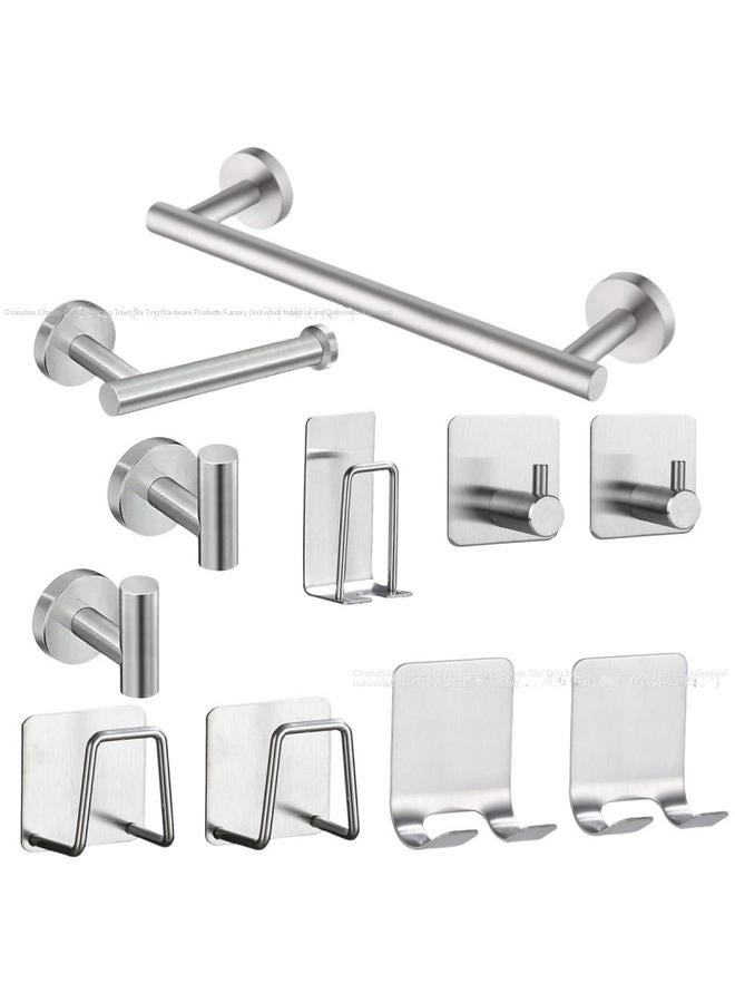 Bluejw Bathroom Suit Stainless Steel Suit Bathroom Hardware Pendant Full Set Of Hooks Towel Bar Round Tube Suit In Stock - Image 1