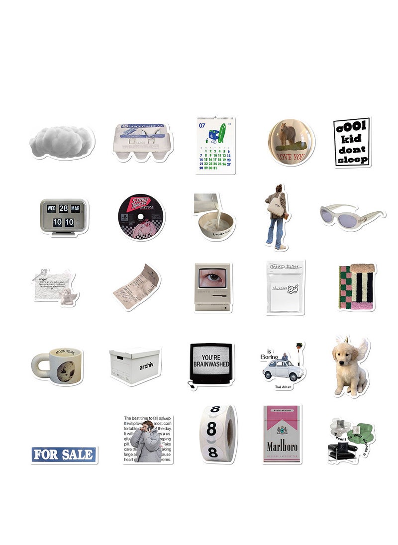 TFIXOL - 57 Minimalist Korean Stickers, Laptop Ledger, Water Cup, Ipad Phone Case Decoration, Waterproof Sticker - Image 1