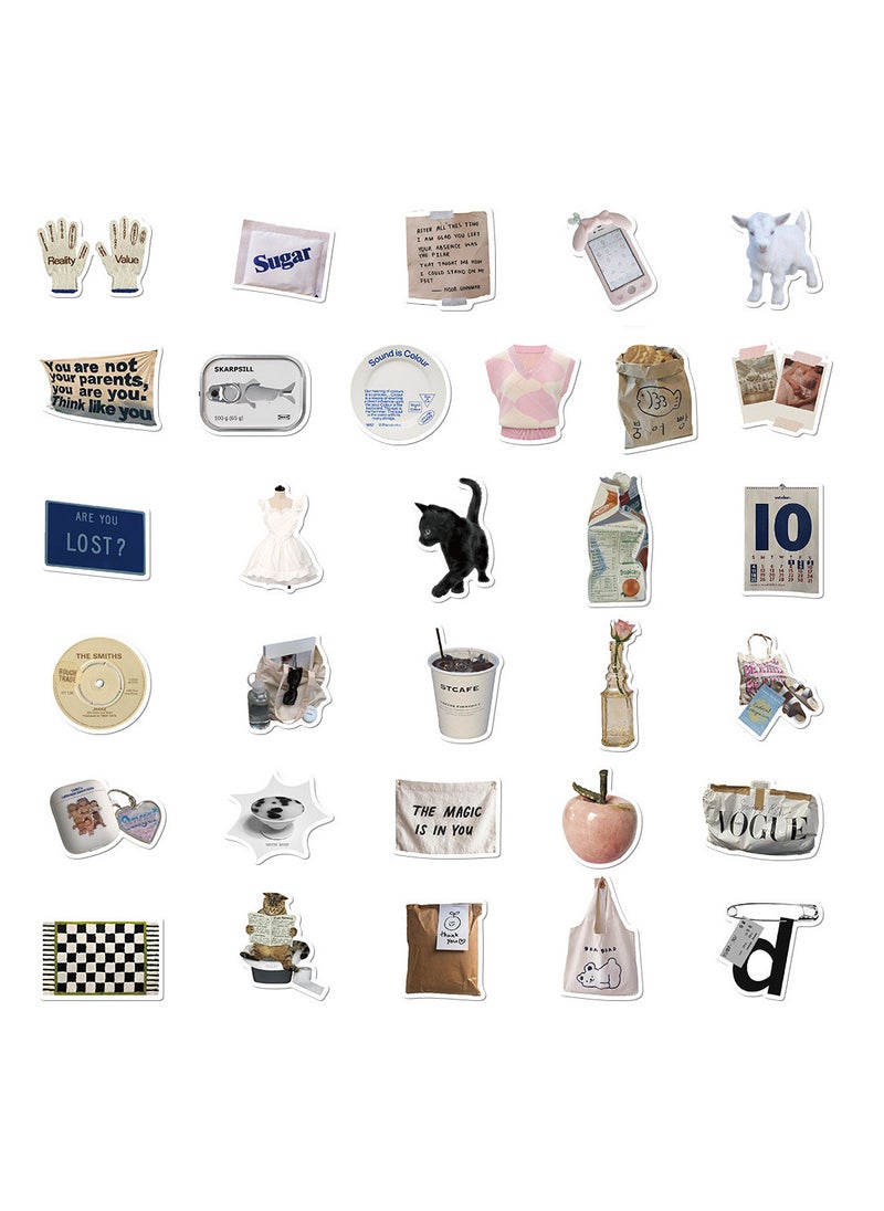 TFIXOL - 57 Minimalist Korean Stickers, Laptop Ledger, Water Cup, Ipad Phone Case Decoration, Waterproof Sticker - Image 1