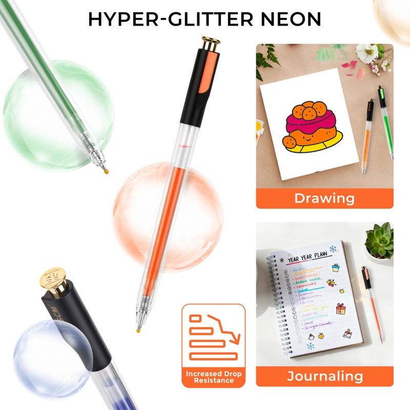 ZSCM Retractable Juicy Gel Pens, 7 Colors Large Capacity Vibrant Juicy Gel Ink Pens for Adult Coloring, 1.0 mm Fine Point Smooth Writing Color Pen for Fruit Art Note Taking Aesthetic Art Supplies - Image 5