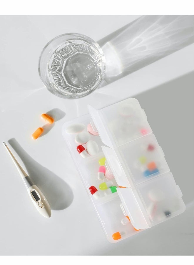 Pill Organizer, 6 Compartments Travel Case Drawer Type Medicine Box, Portable Box for Travel 3 Colors (3pcs) - Image 4