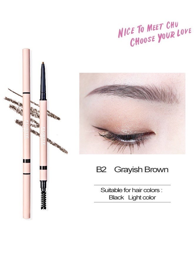 فلورت قلم الحاجب ذو الرأسين الناعم للغاية من فلورتي/فلاور لوليتا، قلم الحاجب من معهد أبحاث المشاعر، قلم الحاجب من بودر فلاور لوليتا - Image 1
