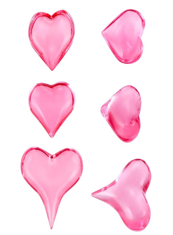 Bememo Christmas Acrylic Heart Gems for Table Scatter Decorations Vase Filler 3D Heart Shaped Rhinestones Valentine's Supplies(red Pink Rose, 220) - Image 2