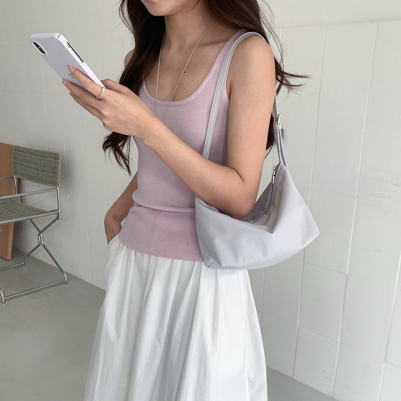 Korean-style Fabric Small Square Tote Bag, Lightweight and Versatile, Casual Shoulder Bag for Women - Image 5