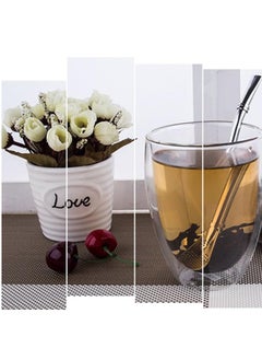 EHOME 3 PCS Stainless Steel Straws Drinking Straws Free Cleaning Brush Include, Colorful, 5 Piece Set  - Image 4