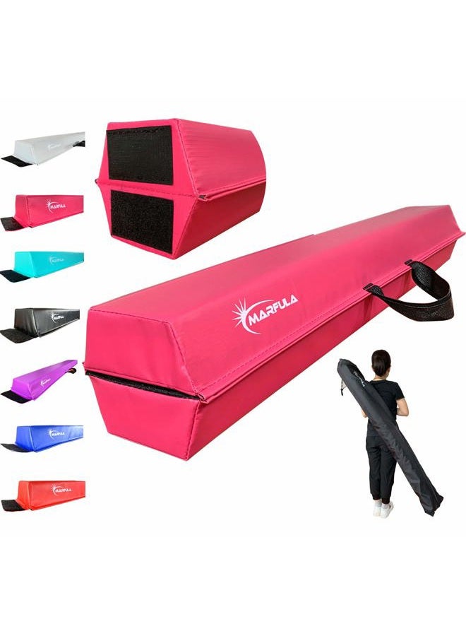 MARFULA 6 FT / 8 FT / 9 FT / 10 FT Balance Beam Folding Floor Gymnastics Equipment for Kids, Non Slip Base, Gymnastics Beam for Training Home Gym Use - Image 1