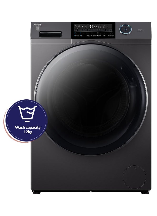 Arrow - 12KG Front Loading Automatic Washing Machine, 12KG Washing Capacity, 8KG Dryer Capacity, 15 Programs, Auto Lock Door, LED Display Screen | Model Name: RO-12FWDHS - Image 1