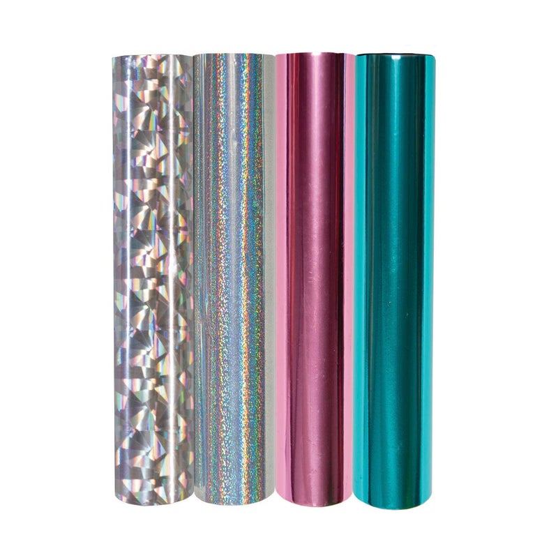 Spellbinders 4 Metallic & Holographic Variety Pack Glimmer Hot Foil Roll, Multi - Image 1