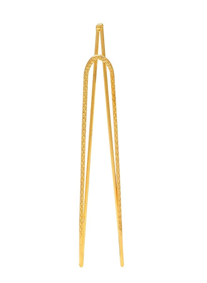 styling success Golden Colour Saree Dupatta Clip On Safety Pins for Women/Girls - Set of 12 - Image 5