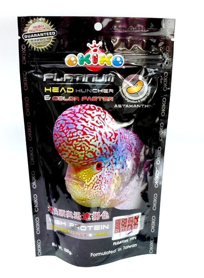 OKIKO B&K OKIKO Platinum Flower Horn Head Huncher and Superior Color Faster with High Protein 100g  - Image 5