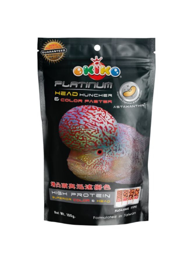 OKIKO B&K OKIKO Platinum Flower Horn Head Huncher and Superior Color Faster with High Protein 100g  - Image 1