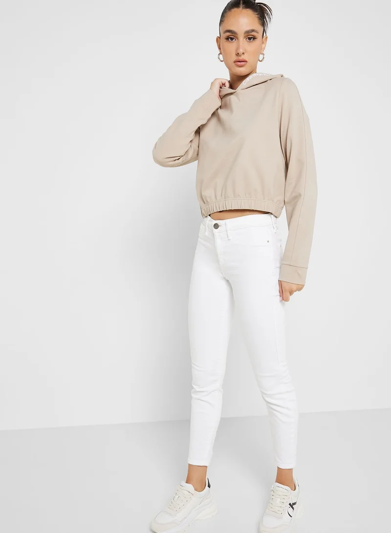 Calvin Klein Jeans Logo Knitted Hoodie