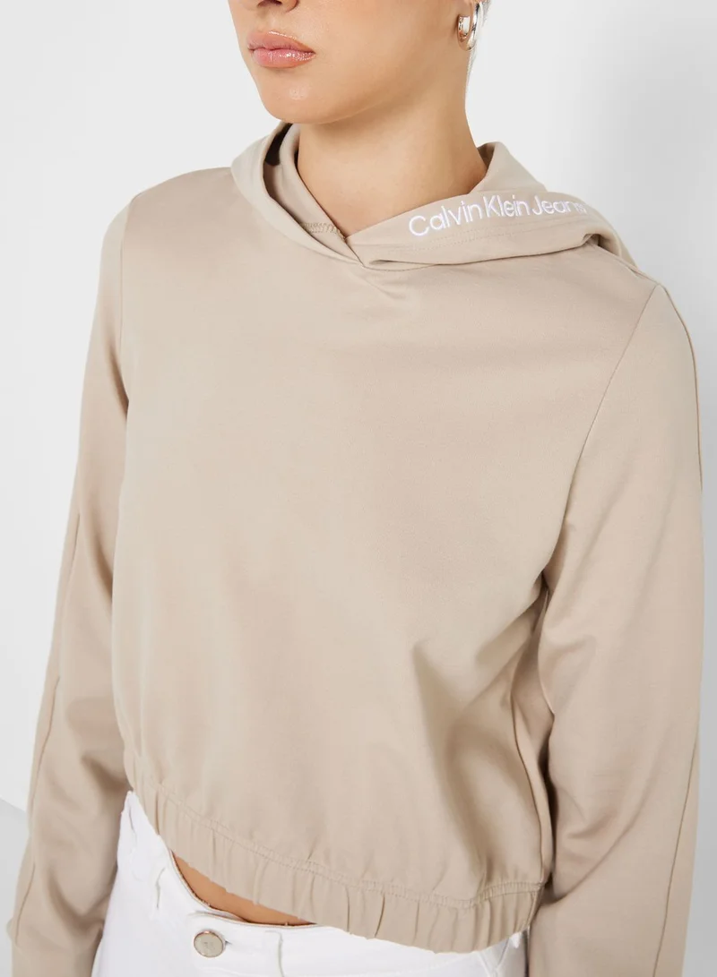 Calvin Klein Jeans Logo Knitted Hoodie