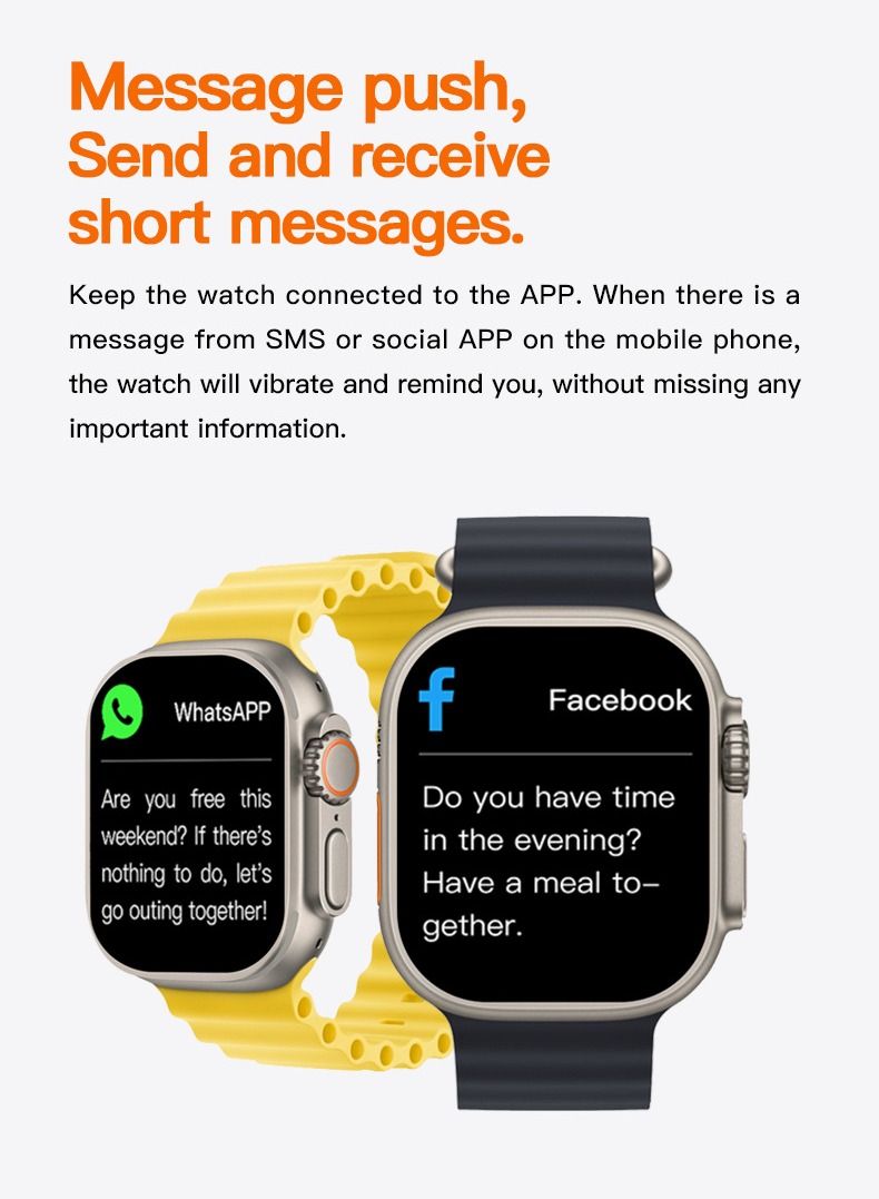 AROAQ T900 Ultra Max Bluetooth Smart Watch with Heat Rate Blood Pressure And Blood Oxygen Monitoring - Image 4