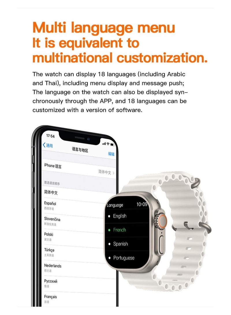 AROAQ T900 Ultra Max Bluetooth Smart Watch with Heat Rate Blood Pressure And Blood Oxygen Monitoring - Image 2