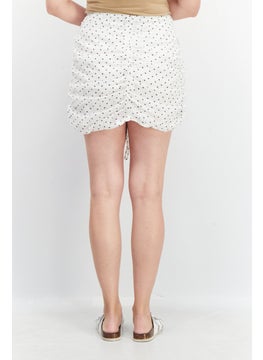 Collective The Label Women Textured Casual Mini Skirts, White  - Image 2