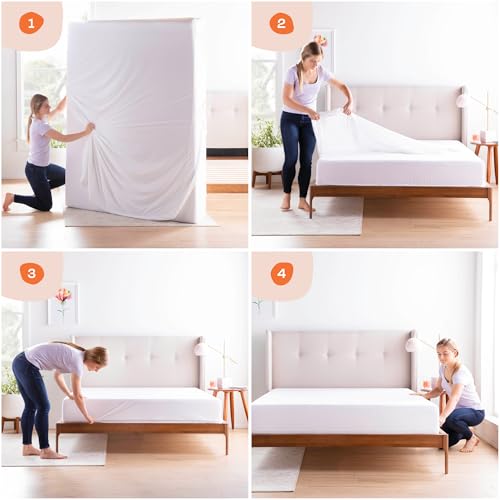Linenspa Zippered Mattress Encasement – King Size Waterproof Mattress Protector – Quiet Cover & Complete protection – Dorm Room Essentials, White - Image 2