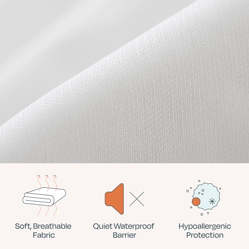 Linenspa Zippered Mattress Encasement – King Size Waterproof Mattress Protector – Quiet Cover & Complete protection – Dorm Room Essentials, White - Image 4