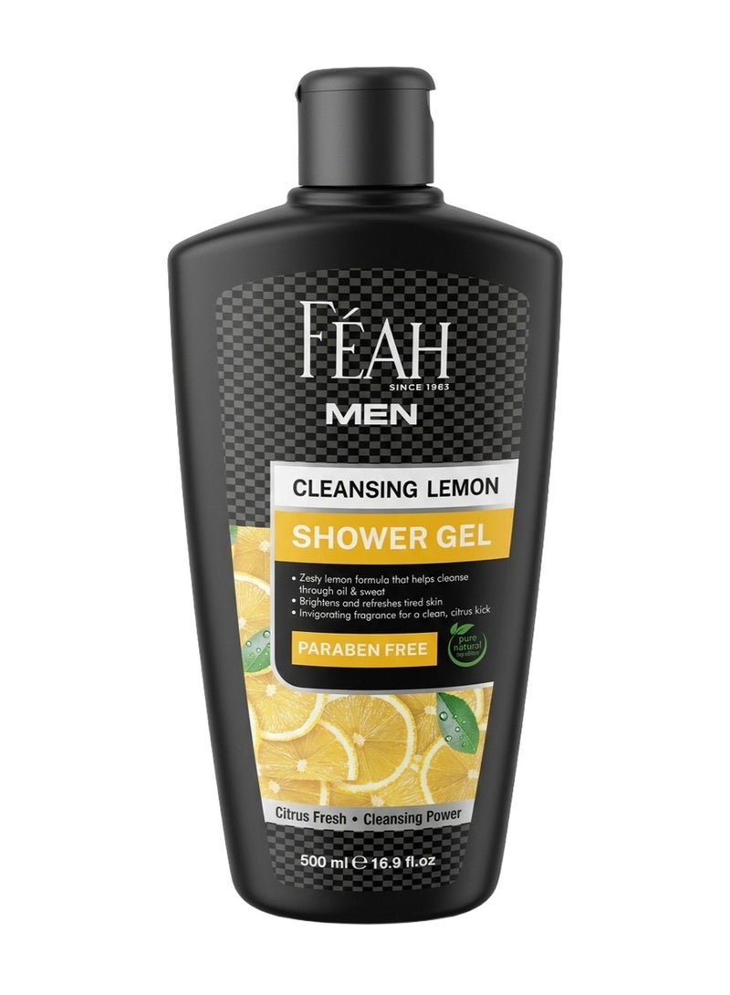 جل استحمام بالليمون من فيا 500 مل - غسول منعش للجسم برائحة الحمضيات لجميع أنواع البشرة