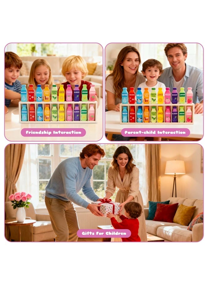 SHABILI Colorful Wooden Memory Matching Game for Kids, 20 Pieces 10 Pairs Educational Brain Teaser Toy, Enhance Cognitive Skills, Hand-Eye Coordination, Parent-Child Interaction, Perfect for Early Learning and Playtime (Multicolor) - Image 2