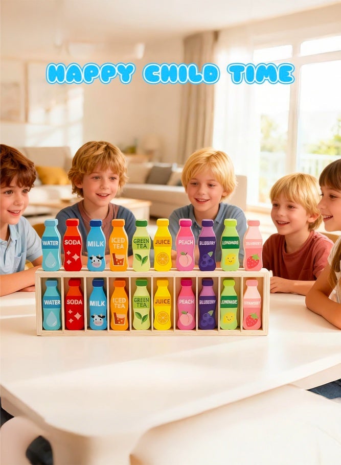 SHABILI Colorful Wooden Memory Matching Game for Kids, 20 Pieces 10 Pairs Educational Brain Teaser Toy, Enhance Cognitive Skills, Hand-Eye Coordination, Parent-Child Interaction, Perfect for Early Learning and Playtime (Multicolor) - Image 3