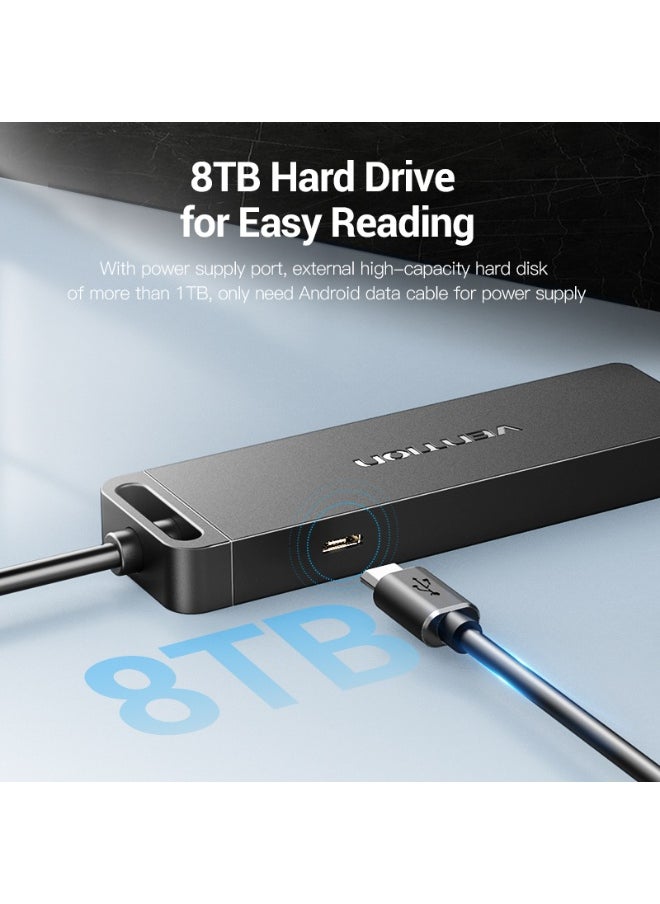 VENTION 4-Port USB 3.0 Hub With Power Supply 0.15 m Model # CHLBB-SCB