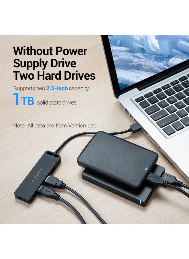 VENTION 4-Port USB 3.0 Hub With Power Supply 0.15 m Model # CHLBB-SCB
