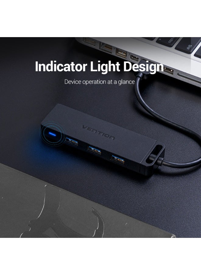 VENTION 4-Port USB 3.0 Hub With Power Supply 0.15 m Model # CHLBB-SCB