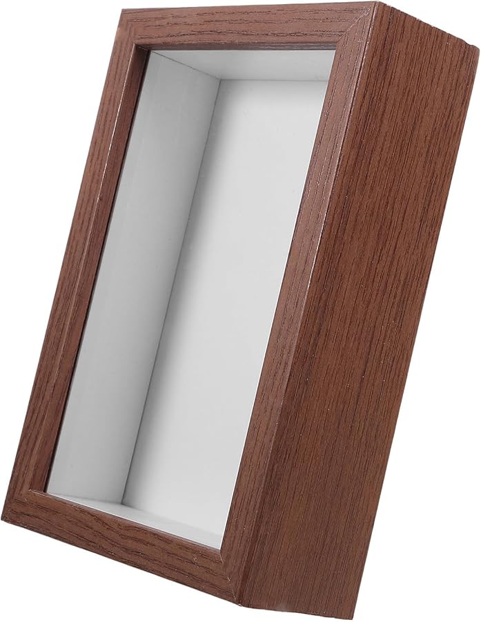 إطار عرض الزهور المجففة الخشبي صندوق الظل العميق المجوف لتزيين المنزل - Image 1