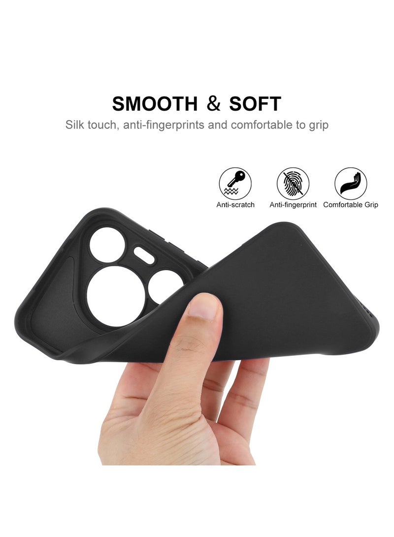 Wtech Huawei Pura 80 Pro 5G 2025 Soft Liquid Silicone Case Cover (MCRPSN) - Black - Image 4