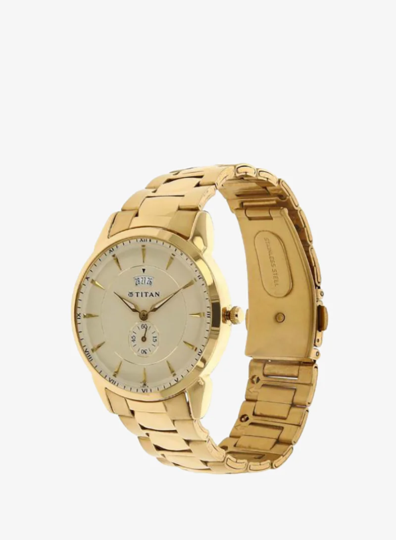 TITAN Men's Metal Analog Watch 1521YM02 - 38 mm