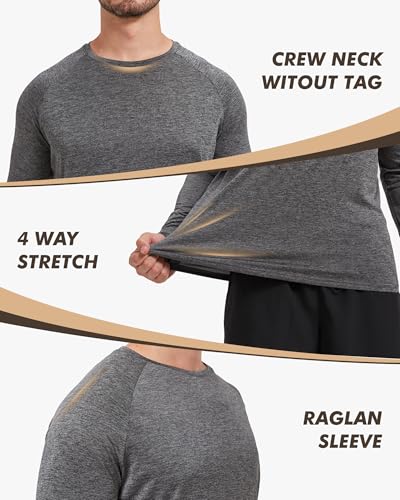 BOOJO 7 Pack Long Sleeve Shirts for Men - Quick Dry Moisture Wicking Sun Protection UV UPF T-Shirts for Fishing Workout Gym - Image 5