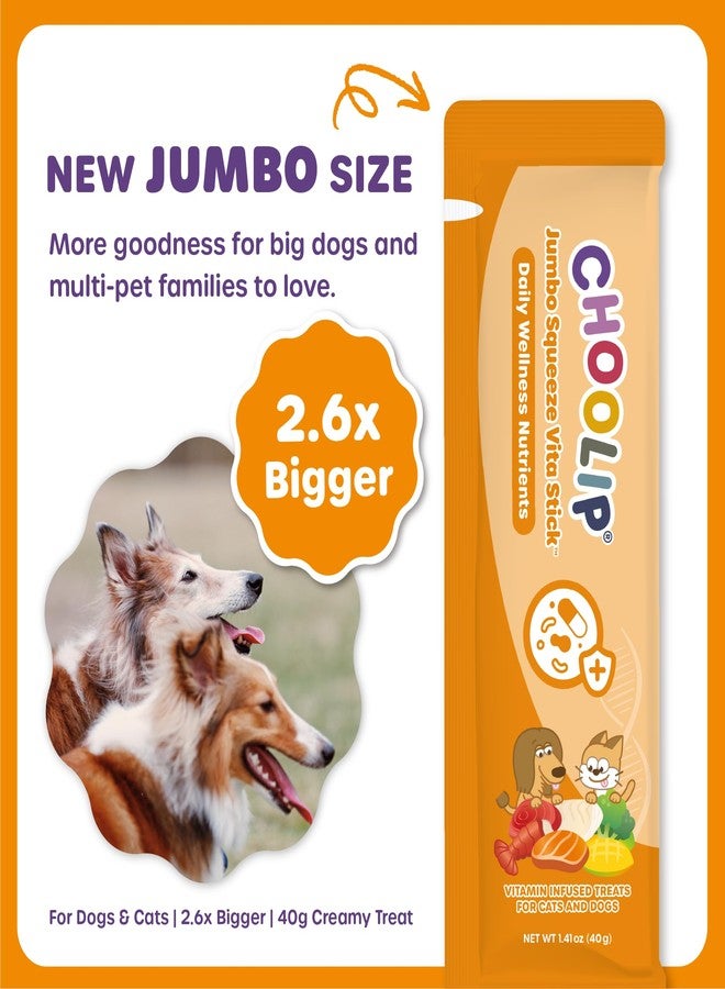 Choolip Squeeze Vita Stick Lickable Cat and Dog Treats – 20-Pack of 40g – Real Fish Puree with Multivitamins & Postbiotics – Hydrating, Gut & Immune Support – Large Breeds & Multi-Pet Homes - Image 2