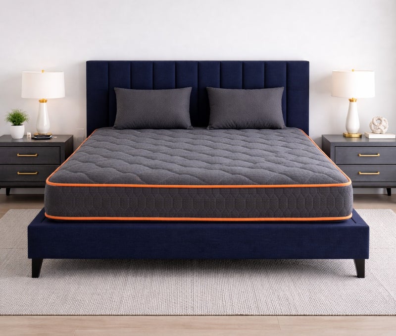 ريكسال هوم رتبة Euro Quattro بارتفاع 20 سم بنظام الزنبركات الجيبية المنفصلة مع فوم ميموري مبرد بالجل، درجة صلابة متوسطة لراحة متوازنة وتخفيف الضغط – مقاس سوبر كينج 200 × 200 سم - Image 1