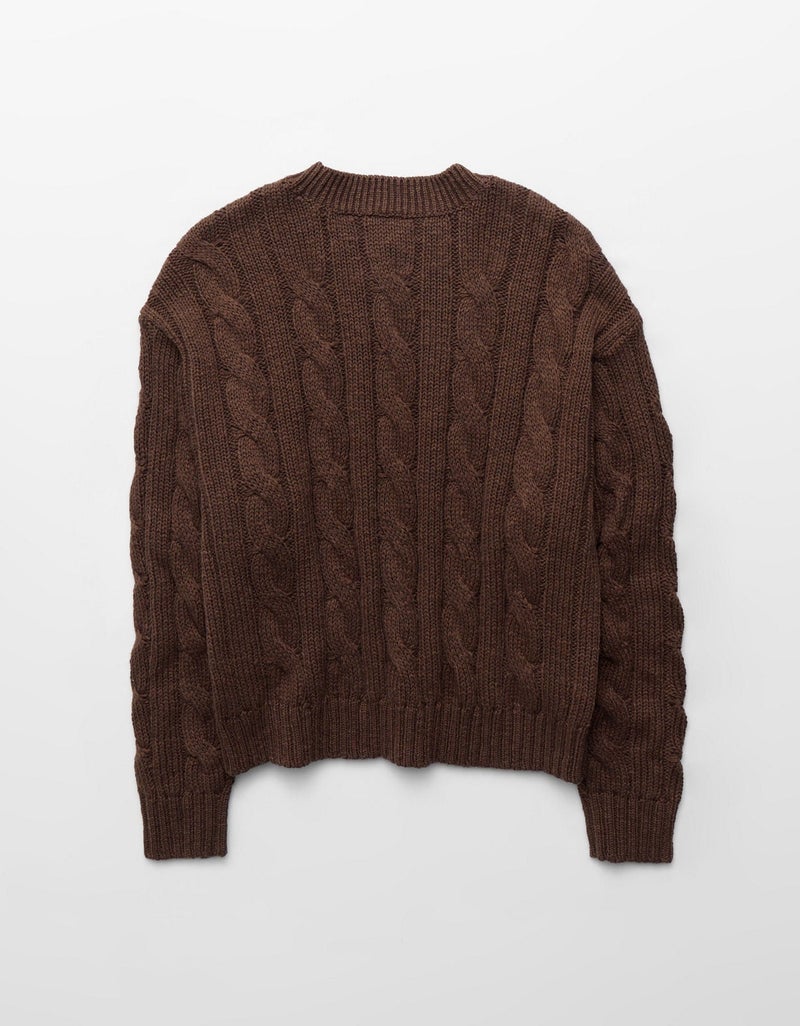 American Eagle AE Cropped Cable Knit Sweater - Image 5