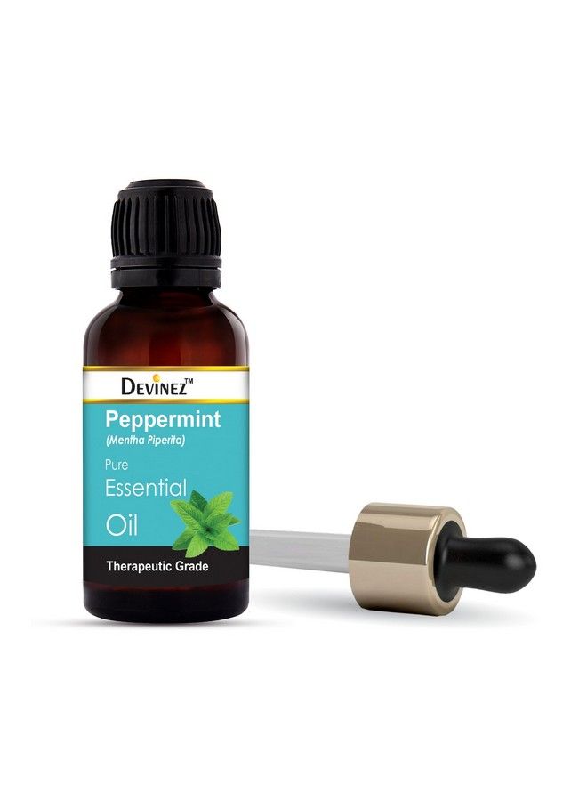 Devinez (Combo) Peppermint Essential Oil 15Ml With 50Ml Olive Carrier Oil & Glass Dropper 100% Pure Natural & Undiluted For Cold Congestion Hair Skin Face Pain & Aromatherapy - Image 3