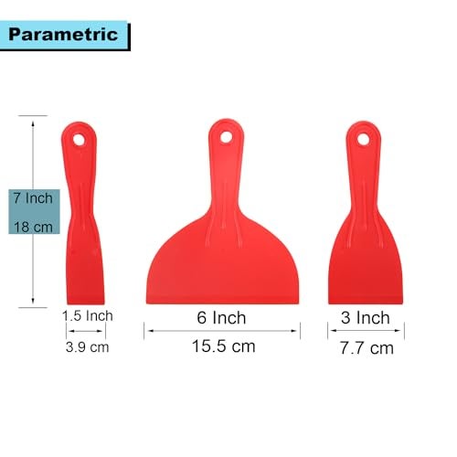Harniruco 3 Pcs Putty Knife,Flexible Plastic Paint Scraper Tool for Spackling,Spreader, Spackle, Putty Knife Scraper, Tamale Spreader Tool 3-Pack: 1-1/2", 3", 6", 3 Pcs Putty Knife - Image 2