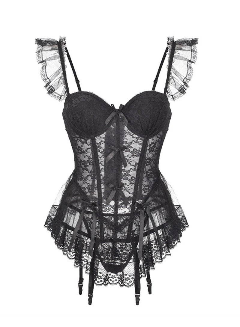 Premium comfortable pajamas set lace home pajamas  - Image 1