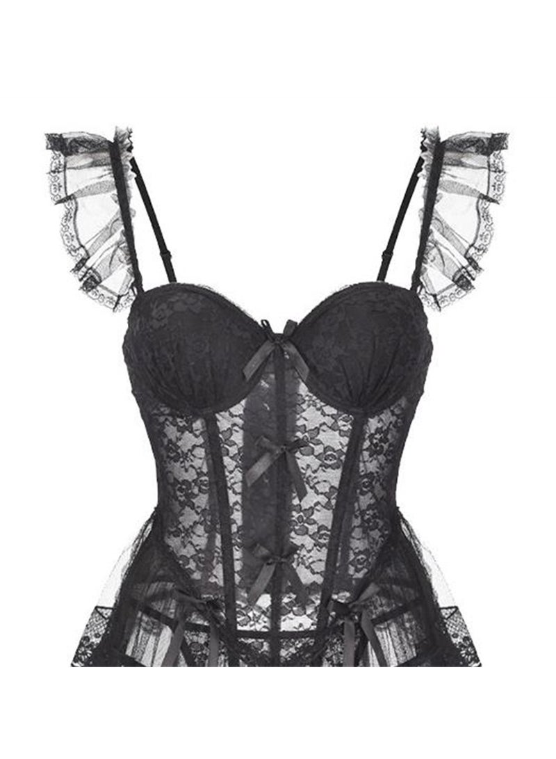 Premium comfortable pajamas set lace home pajamas  - Image 3