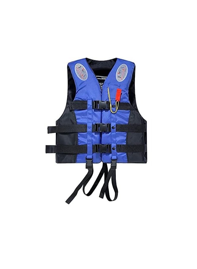 REBENUO Life Jacket Safety Vests Water Suit Kayak Boating Swimming Surfing Drifting Gear Size {XL} .75 to 100 Kg (blue) - Image 1