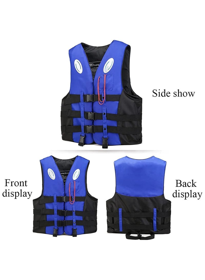 REBENUO Life Jacket Safety Vests Water Suit Kayak Boating Swimming Surfing Drifting Gear Size {XL} .75 to 100 Kg (blue) - Image 4