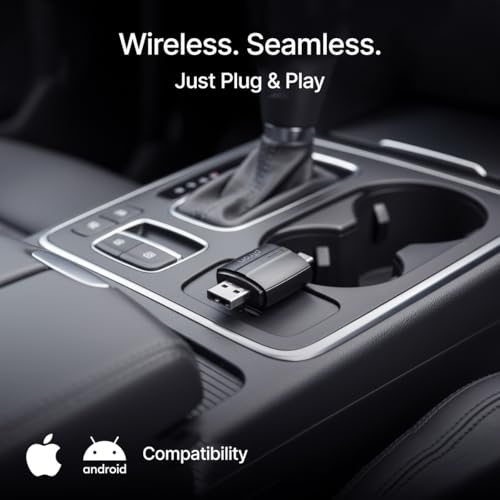pTron CarSync X1 2-in-1 Wireless Carplay Receiver, Converts Wired Android Auto & CarPlay to Wireless, USB A & Type C, Only for Cars with OEM-Installed Wired Android Auto/CarPlay, Plug & Play (Black) - Image 5