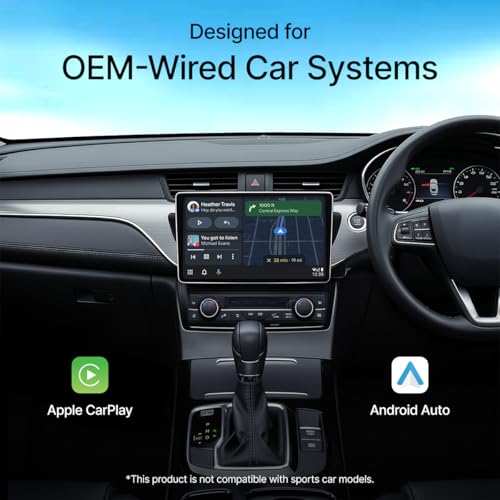 pTron CarSync X1 2-in-1 Wireless Carplay Receiver, Converts Wired Android Auto & CarPlay to Wireless, USB A & Type C, Only for Cars with OEM-Installed Wired Android Auto/CarPlay, Plug & Play (Black) - Image 4
