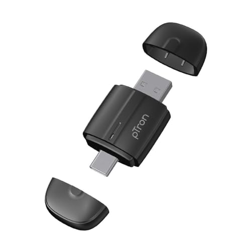pTron CarSync X1 2-in-1 Wireless Carplay Receiver, Converts Wired Android Auto & CarPlay to Wireless, USB A & Type C, Only for Cars with OEM-Installed Wired Android Auto/CarPlay, Plug & Play (Black) - Image 1