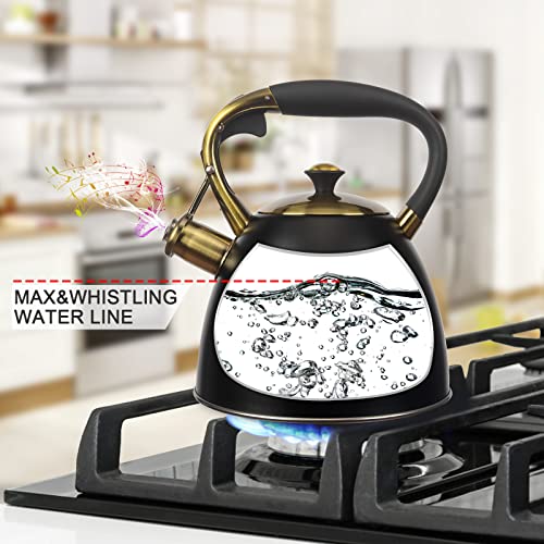 LUXGRACE Tea Kettle -2.9 Quart Tea Kettles Stovetop Whistling Teapot Stainless Steel Tea Pots for Stove Top Whistle Tea Pot - Image 4