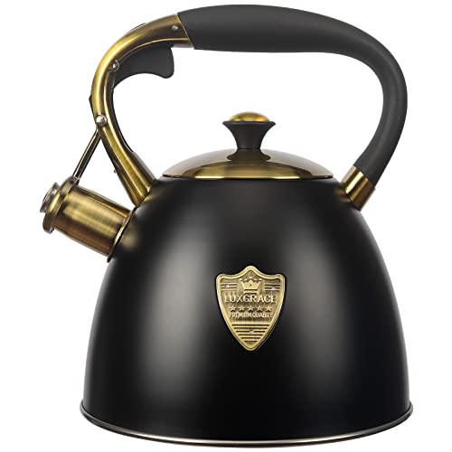 LUXGRACE Tea Kettle -2.9 Quart Tea Kettles Stovetop Whistling Teapot Stainless Steel Tea Pots for Stove Top Whistle Tea Pot - Image 1