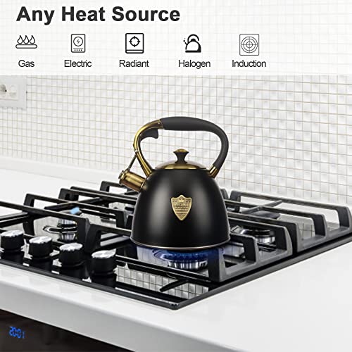 LUXGRACE Tea Kettle -2.9 Quart Tea Kettles Stovetop Whistling Teapot Stainless Steel Tea Pots for Stove Top Whistle Tea Pot - Image 2