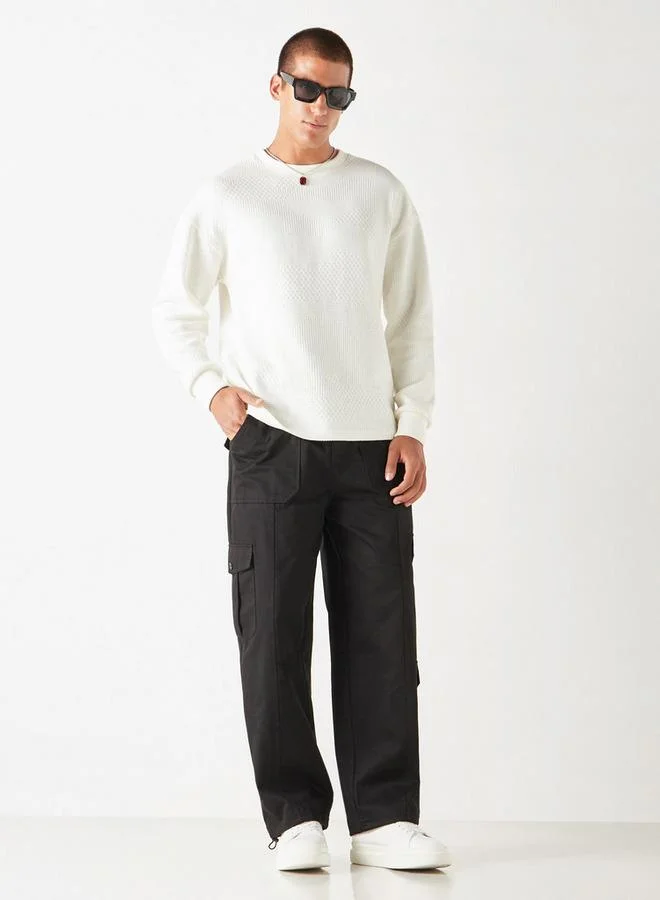 ايكونيك بنطلون سادة بقصّة مريحة وجيوب من آيكونيك