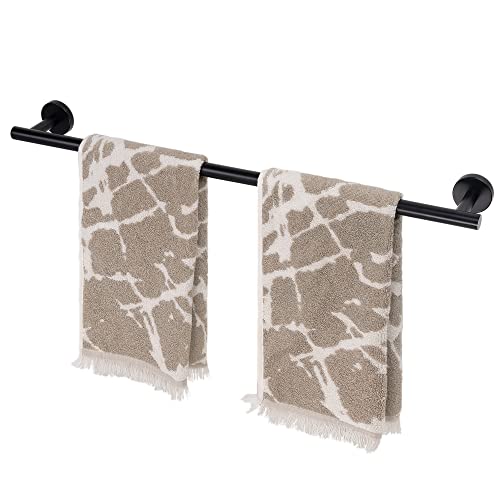 HITSLAM Matte Black 257 Inch Towel Bar for Bathroom SUS304 Stainless Steel Bathroom Towel Rack Wall Mounted Modern Home Decor Bath Towel Holder with Hardware Accessories